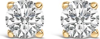 House of Brilliance 1/2 Ctw Lab Grown Diamond Solitaire Stud Earrings in 14K Gold in Yellow at Nordstrom