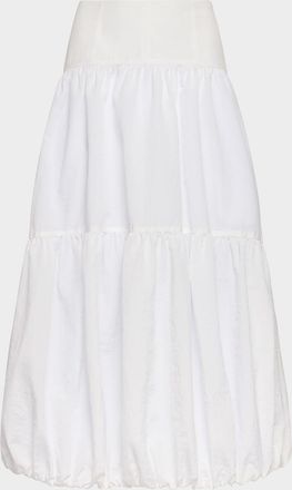 Cinq &agrave; Sept Blythe High-Waist Tiered Midi Skirt