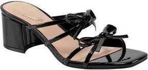 Bandolino Margil Block Heel Bow Sandal in Black at Nordstrom Rack, Size 10