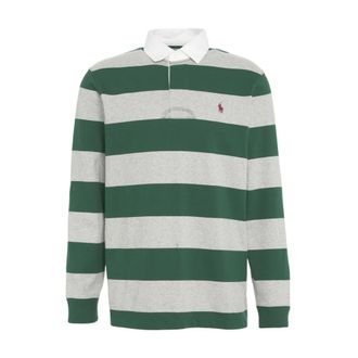 Polo Ralph Lauren Polo Shirts, male, Green, M, Striped Polo Shirt
