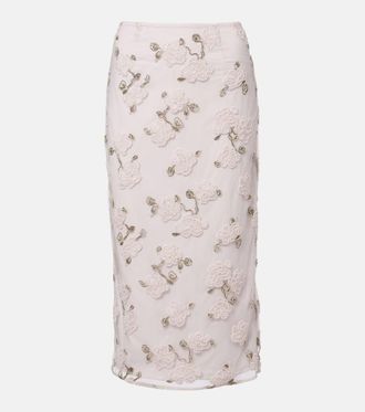 Rotate Tasha beaded pencil skirt