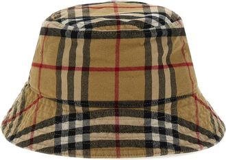Burberry Beige Bucket hat check