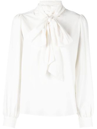 Tout &agrave; Coup pussy-bow blouse - women - Polyester - S - White