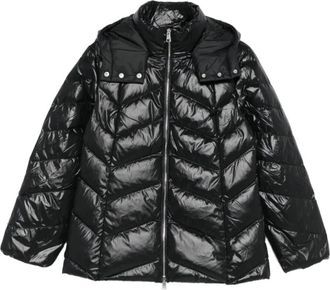 Liu Jo Jassen, Dames, Zwart, S, Leer, Cort Jacket