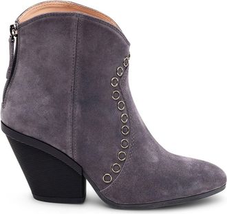 Hogan Eyelet-Embellished Suede Boots