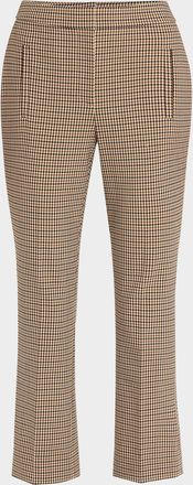 Veronica Beard Arte Cropped Houndstooth Pants