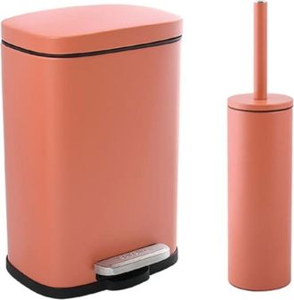 Spirella Papelera Con Pedal Y Escobilla 5l Akira Terracota Spirella