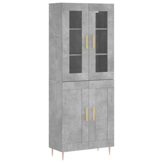 Berkfield Home Highboard Concrete Grey 69.5x34x180 cm Engineered Wood