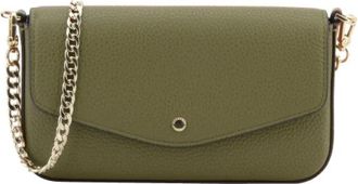 Pourchet Club Clutch - Dames - Clutches - Groen - ONE Size - Leer - Tassen