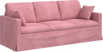 vidaXL Sof&aacute; Rosa 198 X 78 X 80 Cm Terciopelo Vidaxl