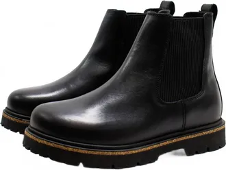 Birkenstock Womens Highwood Slip On Leather Boot In Black