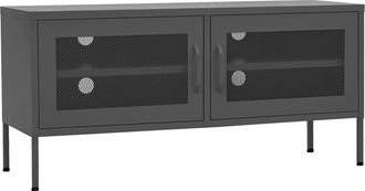 vidaXL Vidaxl - Mueble Para Tv De Acero Gris Antracita 105x35x50 Cm