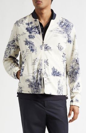 Moncler Achensee Reversible Bomber Jacket in Blue at Nordstrom, Size 4
