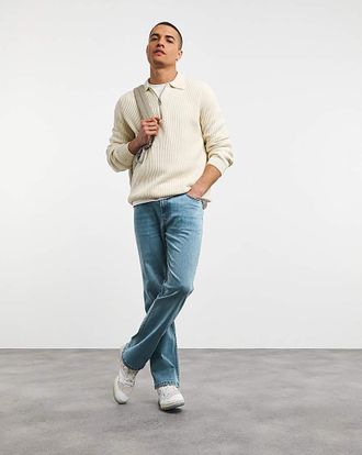 Jacamo Bootcut Fit Stretch Jeans Lgt Stonewash