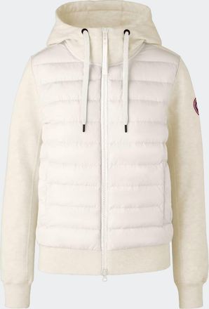 Canada Goose Chandail &agrave; capuchon et fermeture &eacute;clair pleine longueur HyBridgeMD Muskoka (Femmes, Northstar White, TG)