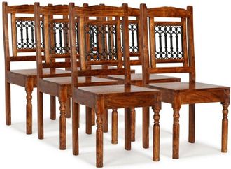 vidaXL Vidaxl - Sillas De Comedor 6 Unidades Madera Maciza Cl&aacute;sica