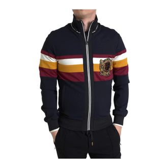 Dolce & Gabbana Full Zip Cardigan Sweater - Heren - Sweatshirts & Hoodies - Veelkleurig - Maat: 2XS Viscose