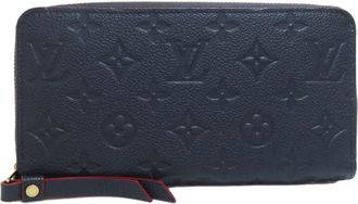 Louis Vuitton Empreinte Navy Monogram Empreinte Long Wallet (Bi-Fold) (Pre-Owned)