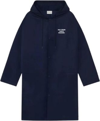 Dr&ocirc;le de Monsieur La Parka Slogan - Heren - Parka Jassen - Blauw - XS - Nylon - Jassen