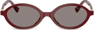 Miu Miu 04Zs Zonnebril - Dames - Zonnebrillen - Rood - 50 MM - Accessoires
