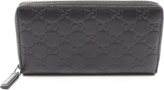 Gucci Black Leather Long Wallet (Bi-Fold) (Pre-Owned)