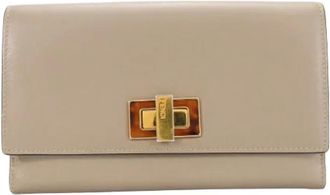 Fendi Pre-owned Wallets, female, Beige, Size: ONE SIZE Pre-owned Leather Wallet