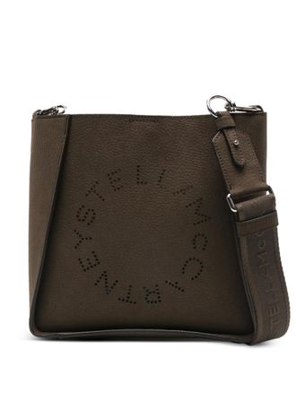 Stella McCartney logo-cutout cross body bag - Brown