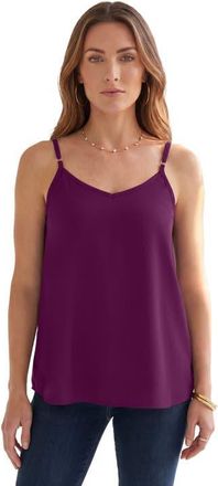 Roaman's V Neck Cami in Dark Berry at Nordstrom, Size 24