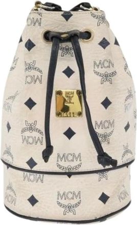 MCM Pre-owned Bucket Bags, female, Multicolor, Size: ONE SIZE Pre-owned Drawstring shoulder bag