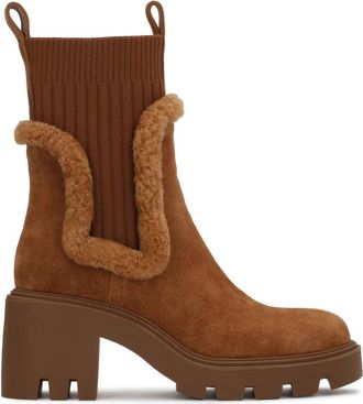 Kazar Ever Enkellaarsjes - Dames - Laarzen met Hak - Bruin - 35 EU - Leer - Schoenen