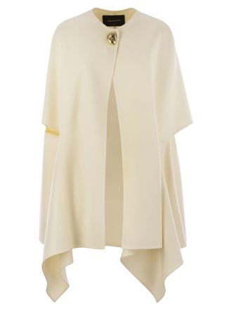 Fabiana Filippi Double Casemere Mantel mit juwelenem Knopf