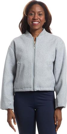 Travis Mathew Rustic Retreat Bomber Womens Coat Heather Light Grey : 2XL, Polyester