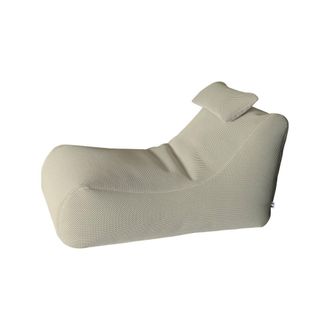 Dmora Dmora - Puf Abuli, Sill&oacute;n Multiusos, Puf, Puf Reposapi&eacute;s, Made In Italy, 70x120 H65 Cm, Beige