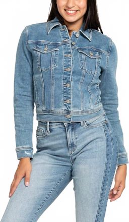Judy Blue Classic Vintage Wash Denim Jacket In Blue