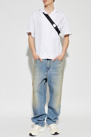 Palm Angels Short-sleeved Shirt, Mens, White