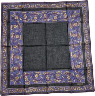 Celine Pre-owned Scarves, female, Purple, Size: ONE SIZE Pre-owned Silk Scarf