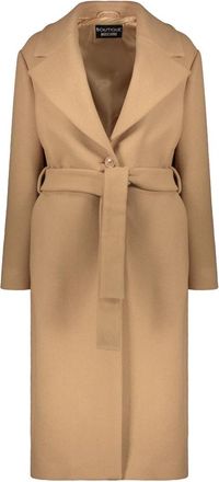 Moschino Lange Jas met Riem - Dames - Jas met riem - Beige - L - Wol - Jassen