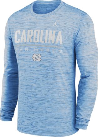 Nike Jordan Mens North Carolina Sideline Velocity Jordan Brand Dri-FIT College T-Shirt in Blue | 0JEQ4EYNCN-FG7
