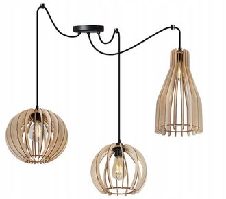 OEM L&aacute;mpara De Techo Colgante Moderna De Madera Mix Led