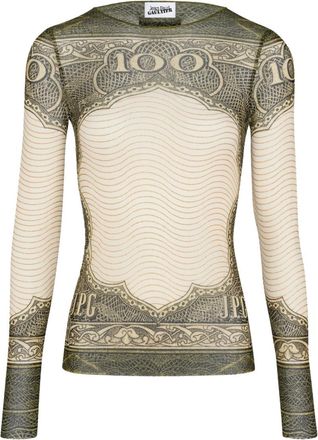 Jean Paul Gaultier Multicolor Printed Crew Neck Top