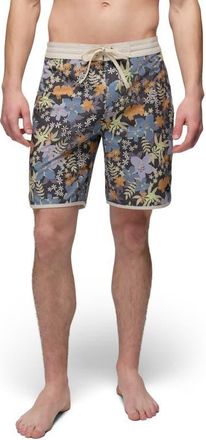 Prana 8-Inch Board Shorts in Black Summer Nights at Nordstrom, Size 32