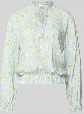 Emily van den Bergh Regular Fit Bluse aus reiner Viskose mit elastischen Abschl&uuml;ssen in Hellblau, Gr&ouml;&szlig;e 36