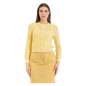 Kocca Cardigans, female, Yellow, Size: XS Maglia Cardigan