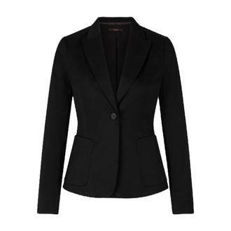 Windsor Blazer in popeline di cotone stretch - - Jackets - Donna - Nero - S
