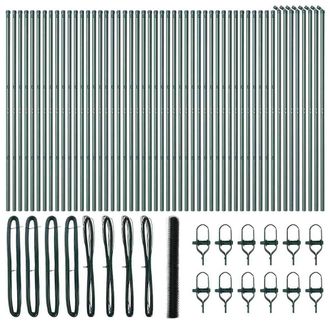 Berkfield Home Hexagon Fence Green 1.5x100 m Steel
