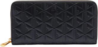 Lacoste Maheki leren portemonnee - Dames - Portefeuilles - Zwart - ONE Size - Leer - Accessoires