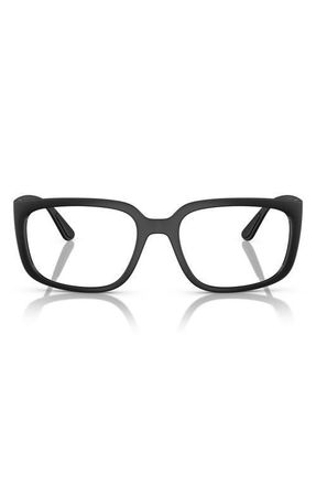 Ray-Ban x Scuderia Ferrari 55mm Square Optical Glasses in Black White at Nordstrom