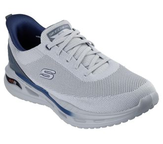 Skechers Mens Arch Fit Orvan Kincade Slip-On Sneakers, Lt Gray Knit/Synthetic, 8 UK