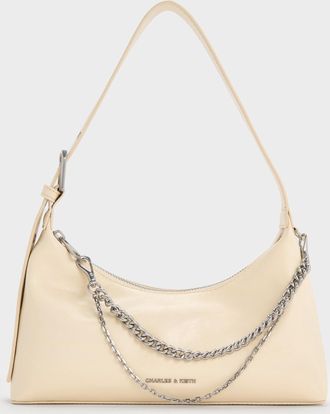 Charles & Keith Atwood Chain-Embellished Shoulder Bag