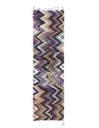 AFK Living Alfombra marroqu&iacute; de lana multicolor 81 x 312 cm
